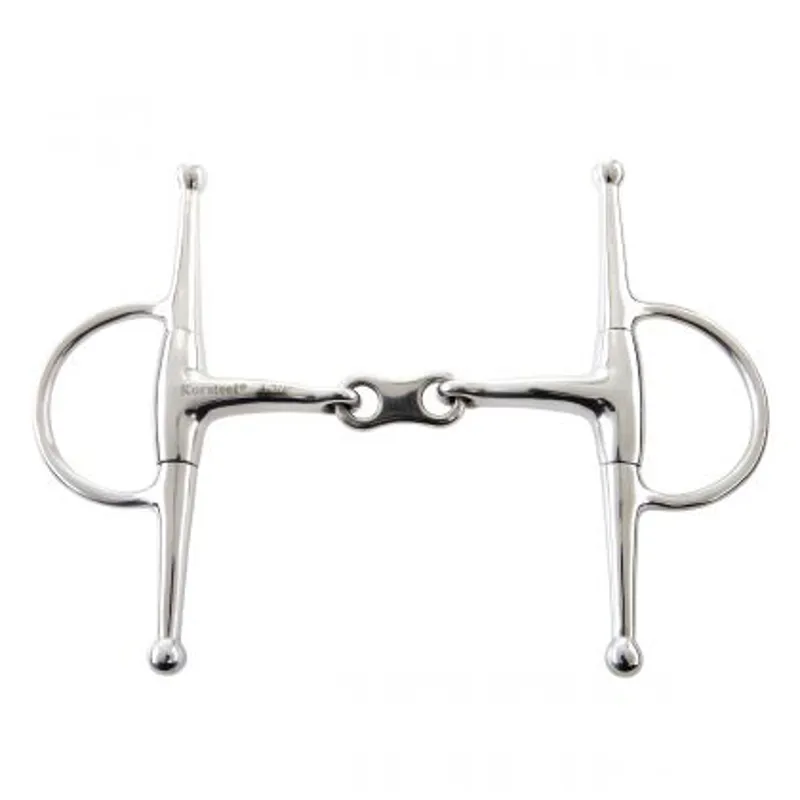  JP Korsteel Stainless Steel French Link Full Cheek Snaffle Bit