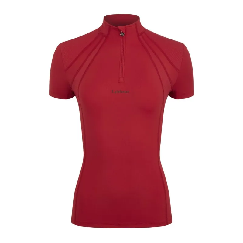LeMieux Mia Mesh Short Sleeve Base Layer - CHILLI 