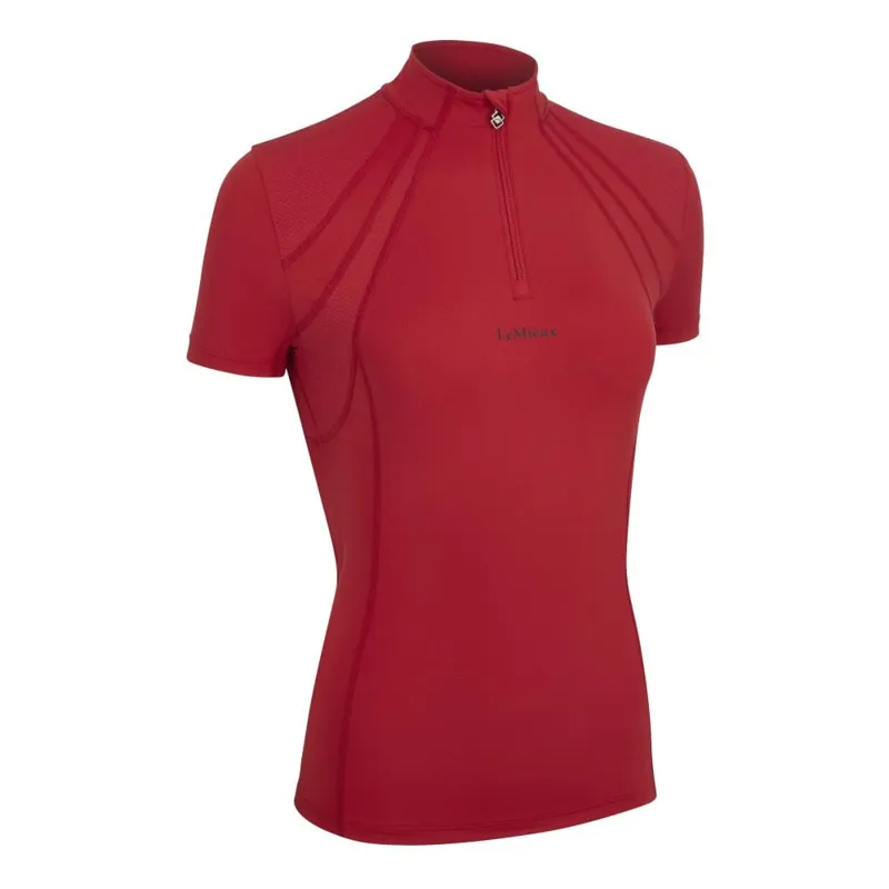 LeMieux Mia Mesh Short Sleeve Base Layer - CHILLI -2