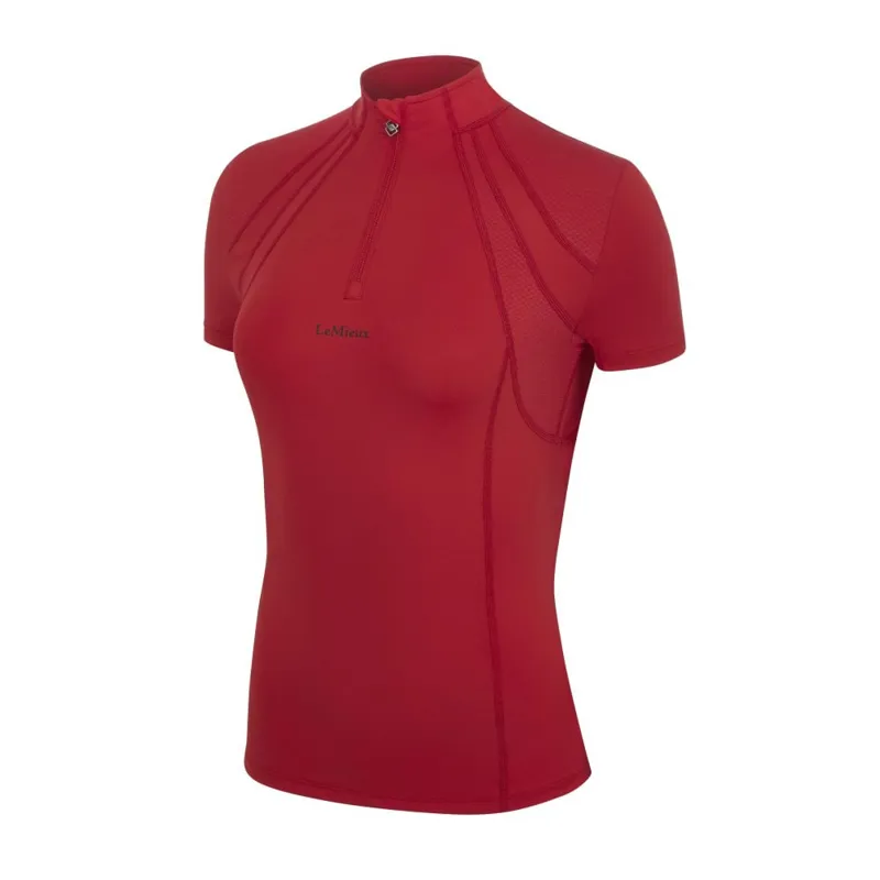LeMieux Mia Mesh Short Sleeve Base Layer - CHILLI -3