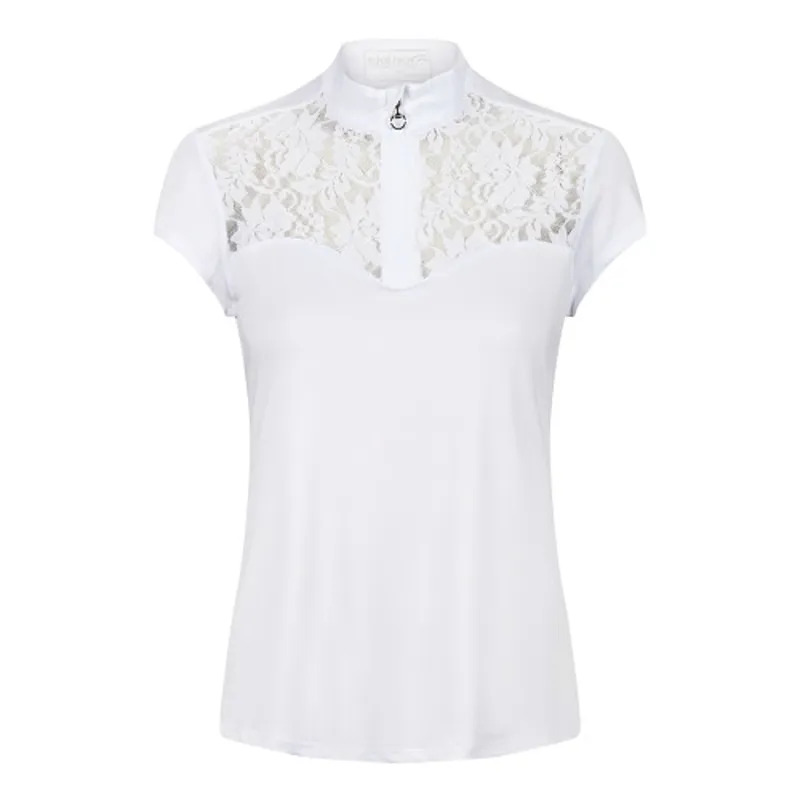 Equetech Mia Lace Competition Shirt - WHITE 