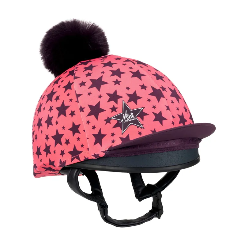 NAVY & BURGUNDY RIDING HAT COVER 
