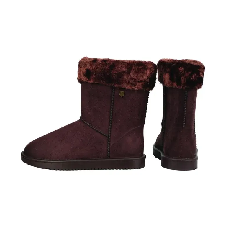 Hy Equestrian Chisworth Waterproof Fleece Boot With Faux Fur in Brown-2