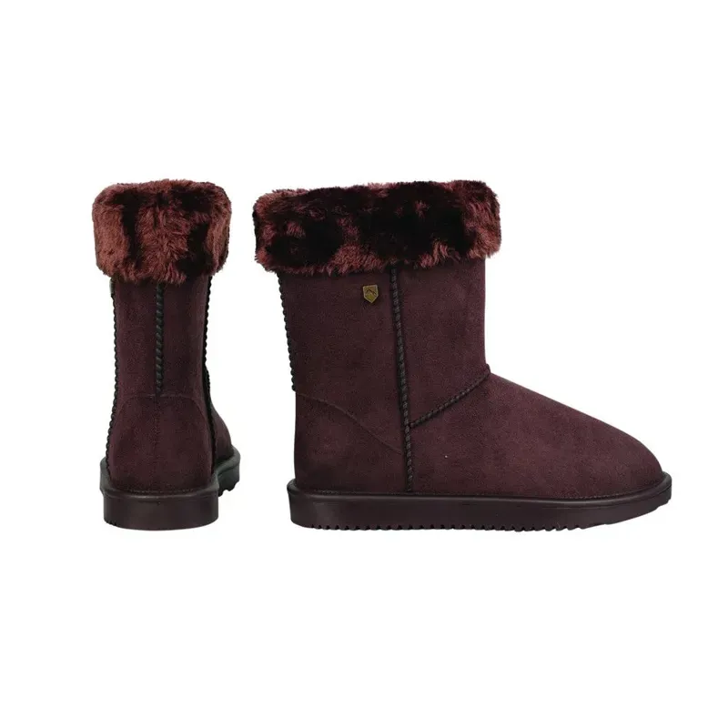 Hy Equestrian Chisworth Waterproof Fleece Boot With Faux Fur in Brown-3