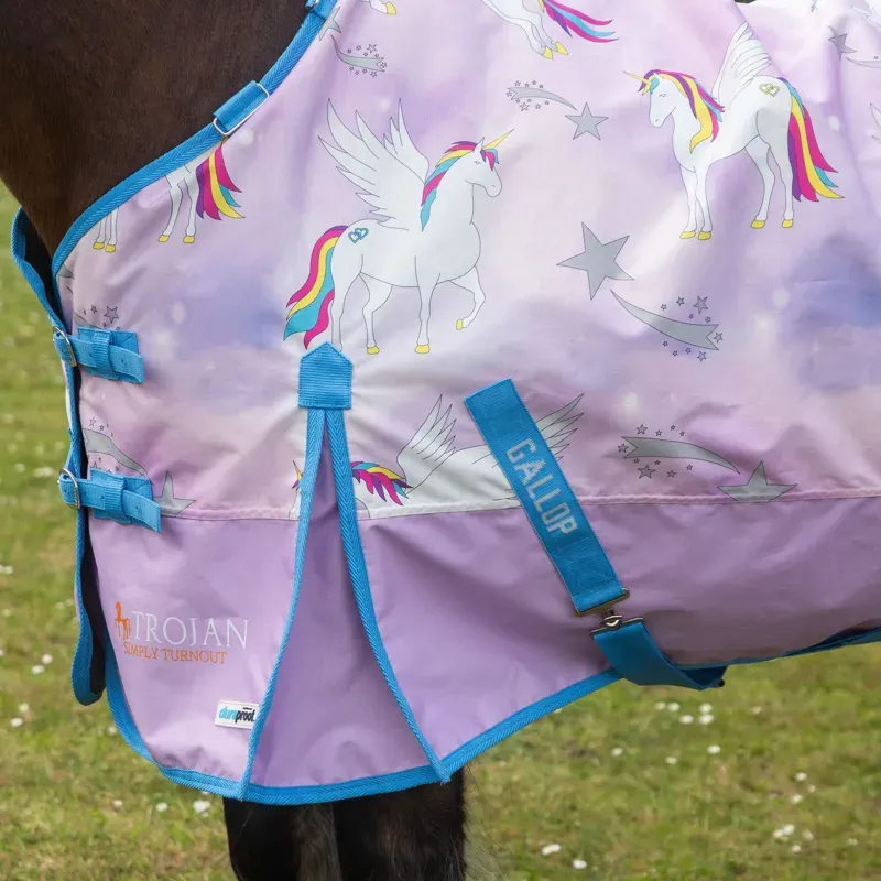 Gallop Trojan Pegacorn Duraproof Lightweight Turnout - Lilac --2