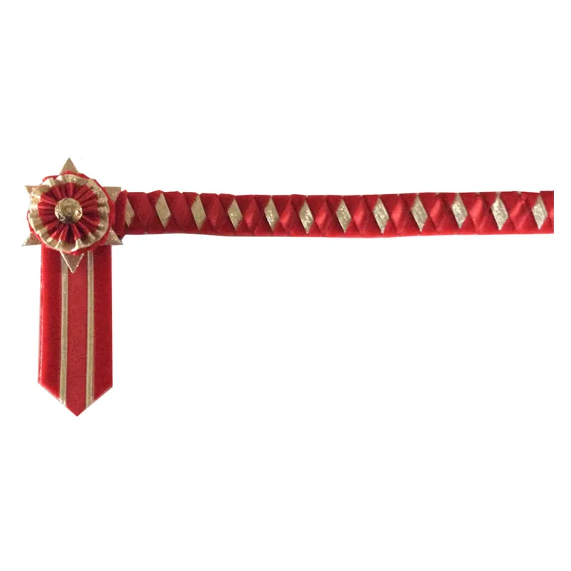 Showquest Browband Design Boston - Red/Red/Gold - Pony