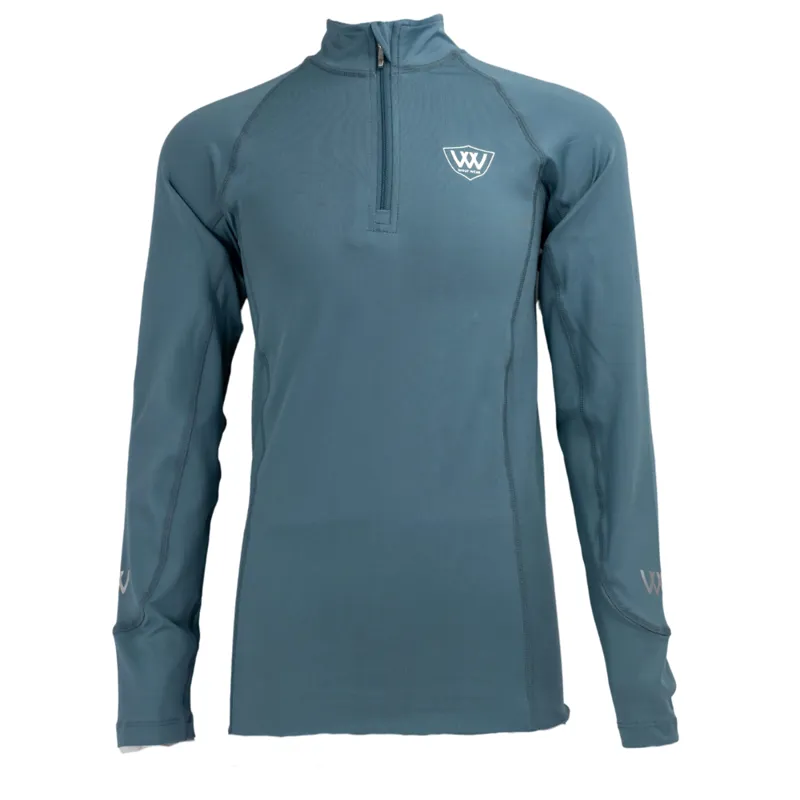 Woof Wear Young Rider Tech Shirt - MINERAL BLUE - Junior