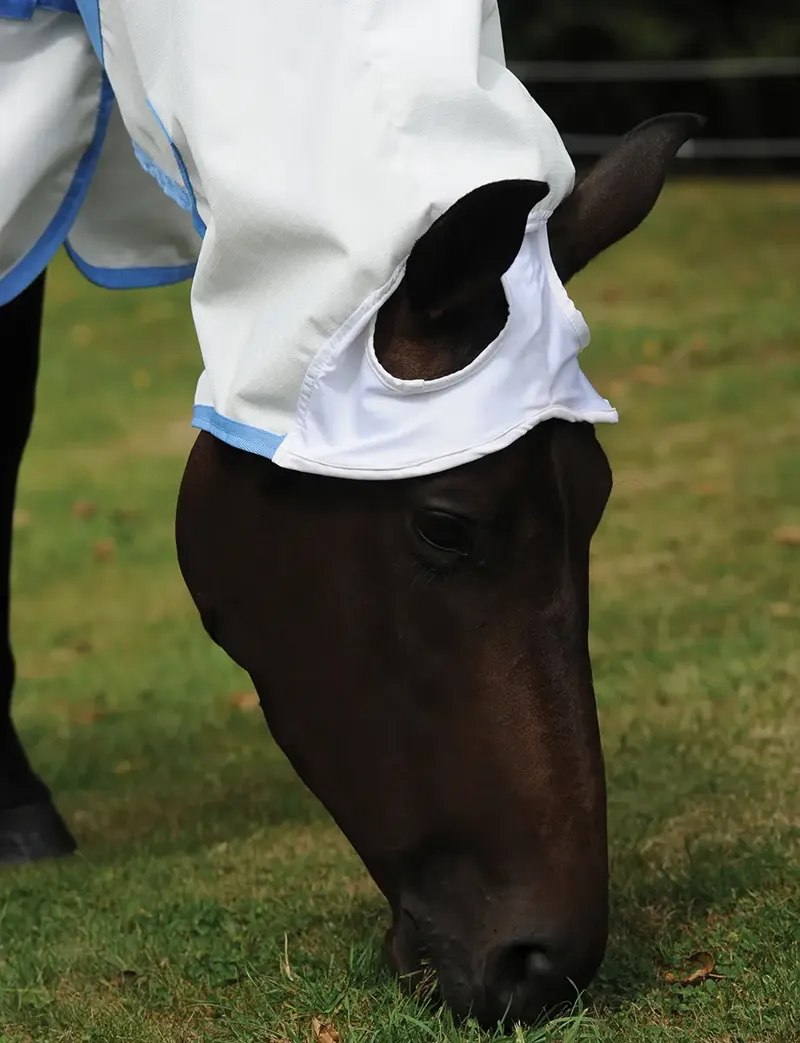 Weatherbeeta Sweet Itch Shield Combo Neck - WHITE/BLUE-2