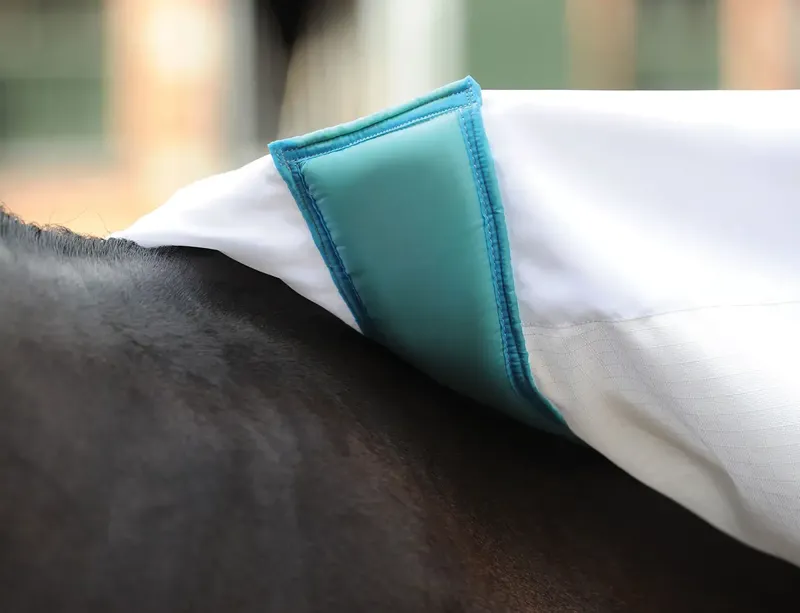 Weatherbeeta Sweet Itch Shield Combo Neck - WHITE/BLUE-5