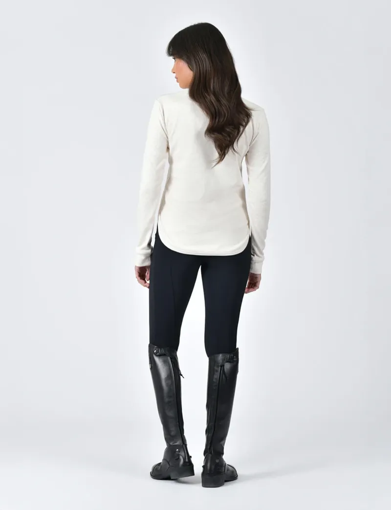 WeatherBeeta London Layer Long Sleeve Top Light Cream Marle-1