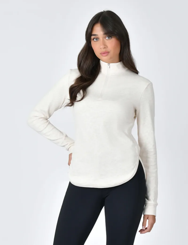 WeatherBeeta London Layer Long Sleeve Top Light Cream Marle