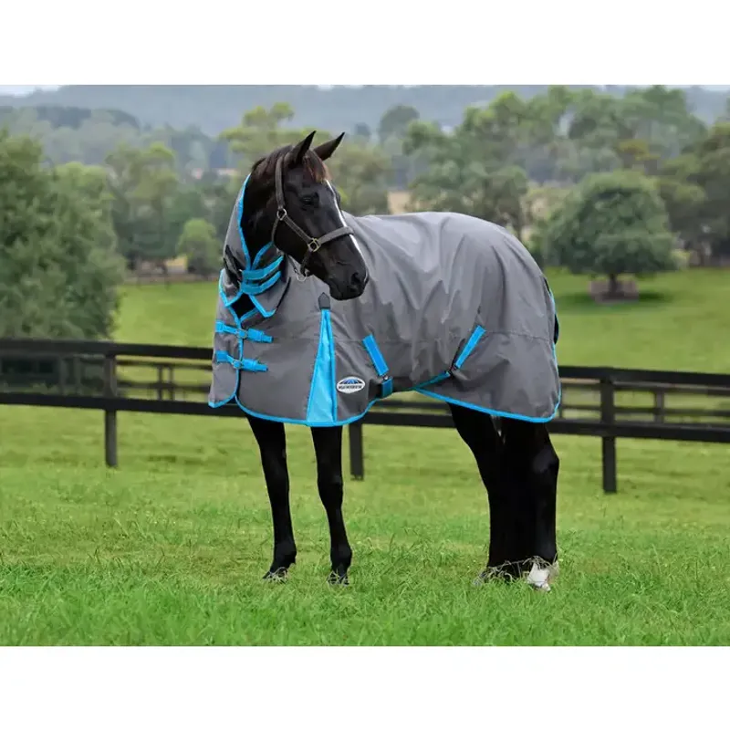 WeatherBeeta ComFiTec Classic Combo Neck Lite Plus - 50g - GREY / BRIGHT BLUE / WHITE -1