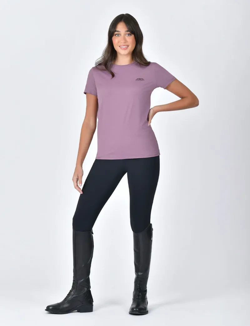 WeatherBeeta Relaxed Copper UV Short Sleeve Tee Mauve Wine Ladies-1