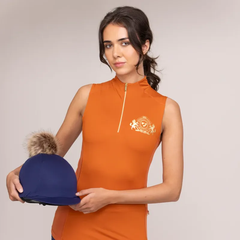 Aubrion Team Sleeveless Base Layer - RUST -1