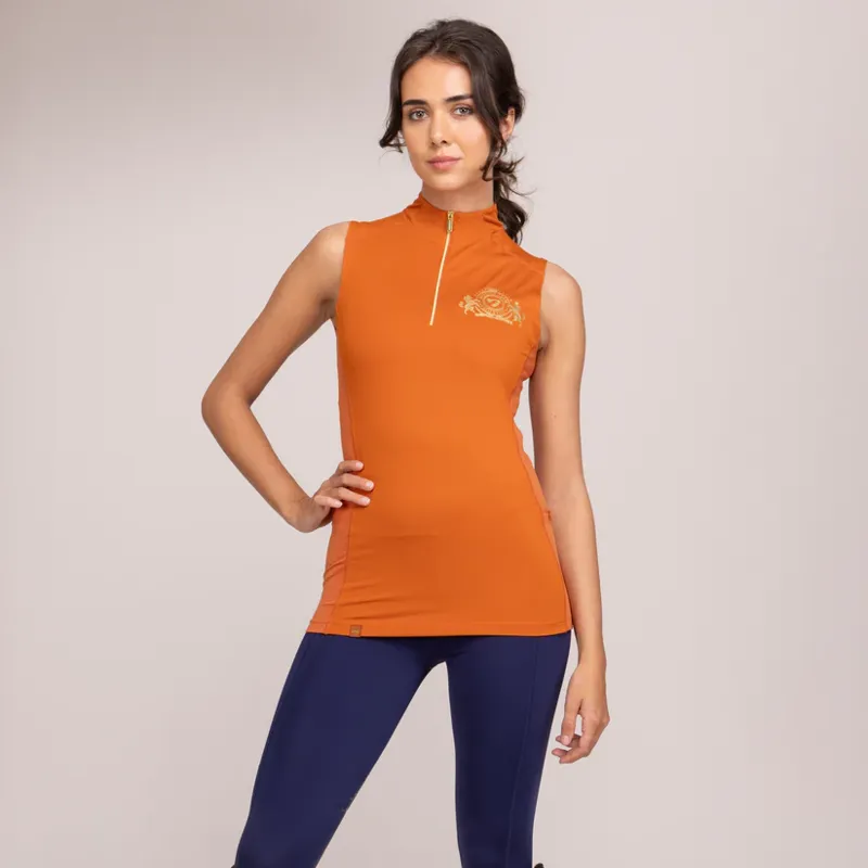 Aubrion Team Sleeveless Base Layer - RUST -2