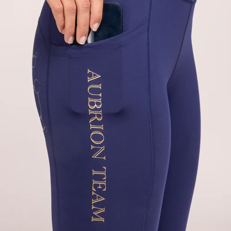 Aubrion Team Riding Tights - MIDNIGHT -3