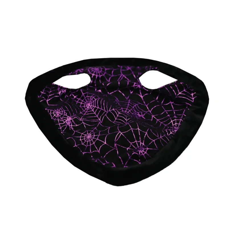 Equetech Halloween Cobweb Spider Halloween Horse Hat - BLACK / PURPLE 