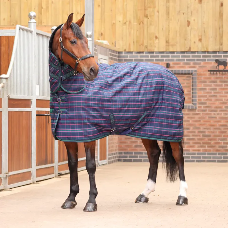Tempest Plus 100 Combo Stable Rug - NAVY TARTAN 