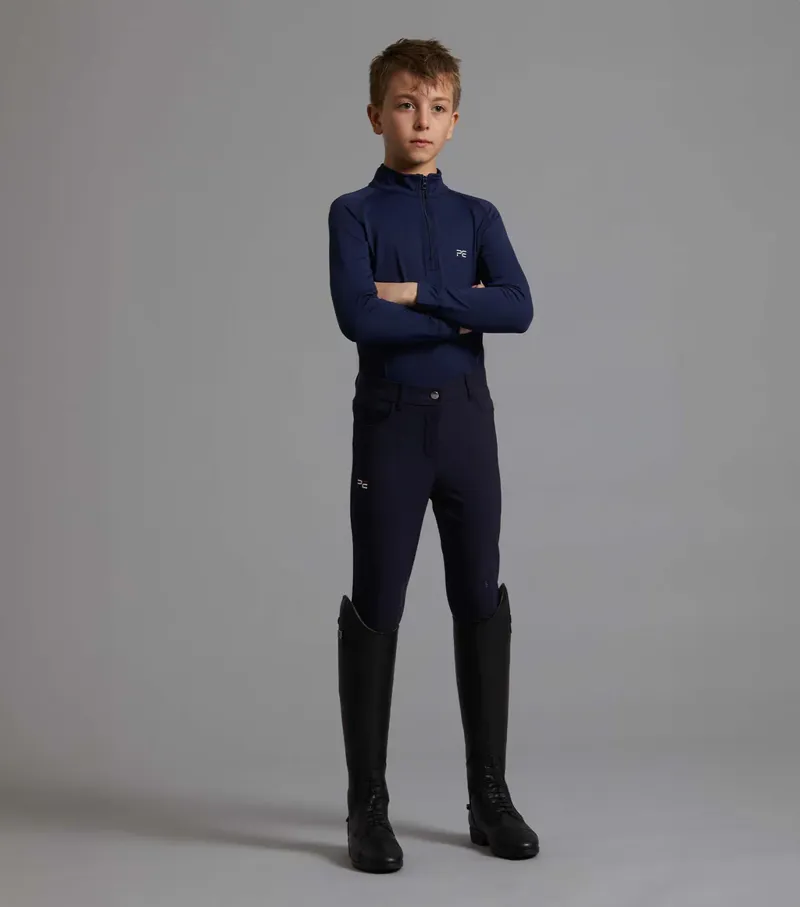Premier Equine Derby Boys Riding Breeches - NAVY-5