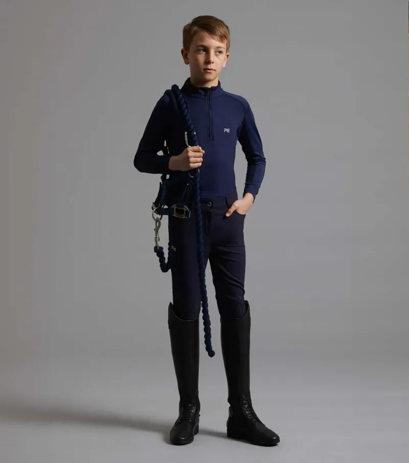 Premier Equine Derby Boys Riding Breeches - NAVY