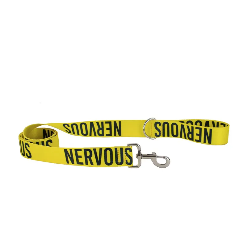 Ancol Obedia Awareness Dog Lead NERVOUS Yellow 40mm x 1.5m