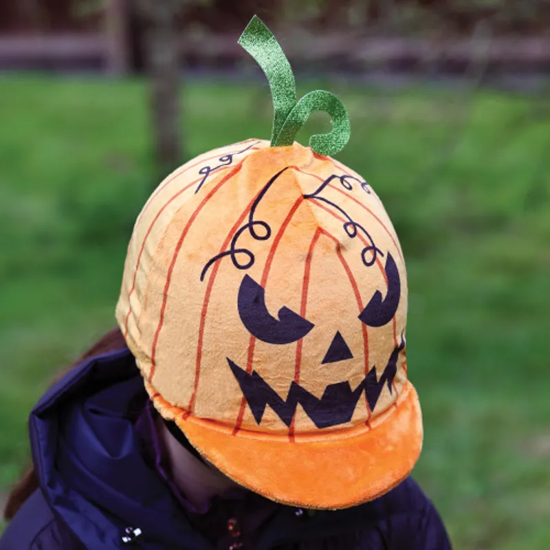 Equetech Childs Wicked Pumpkin Hat Silk - ORANGE - One Size-2