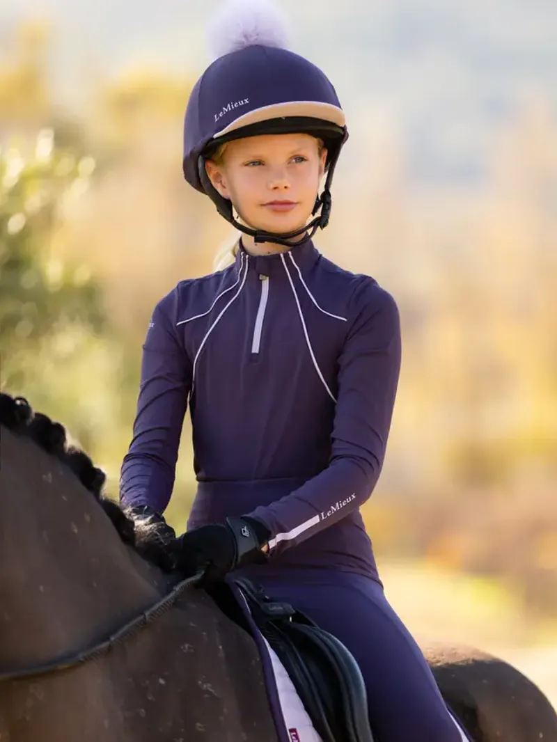 LeMieux Classique Pom Hat Silk - JUNIPER - One Size -3