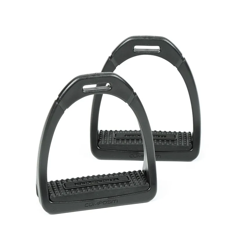Compositi Premium Profile Stirrups - Adults - BLACK
