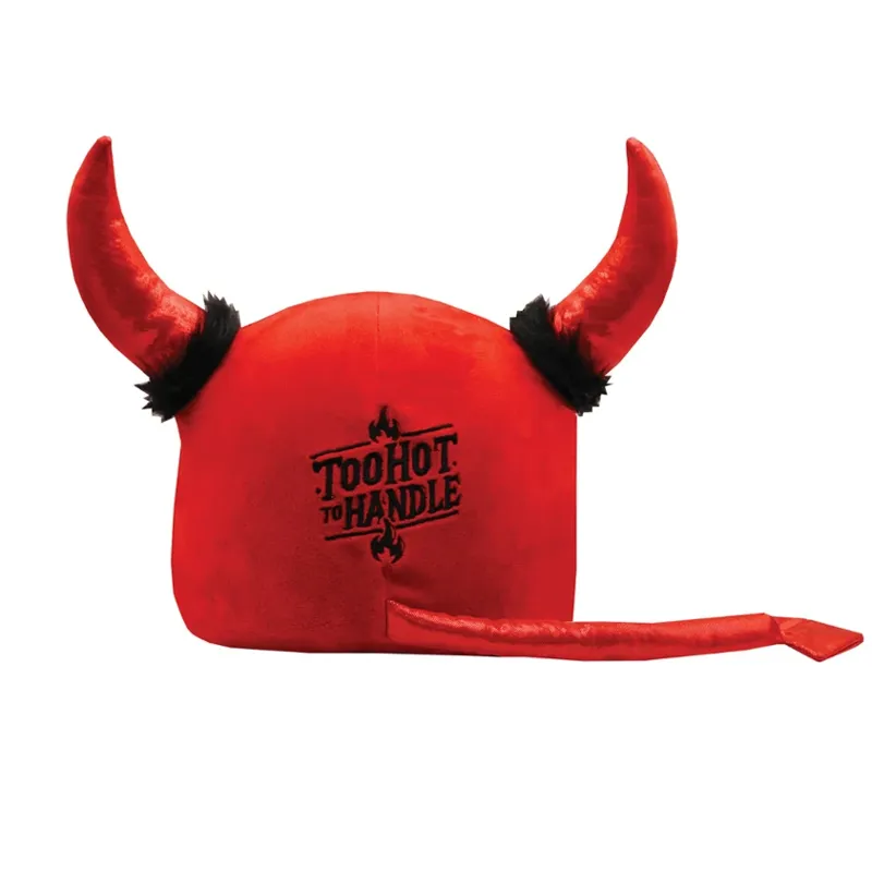 Equetech Halloween Too Hot Devil Hat Silk - RED - One Size -1