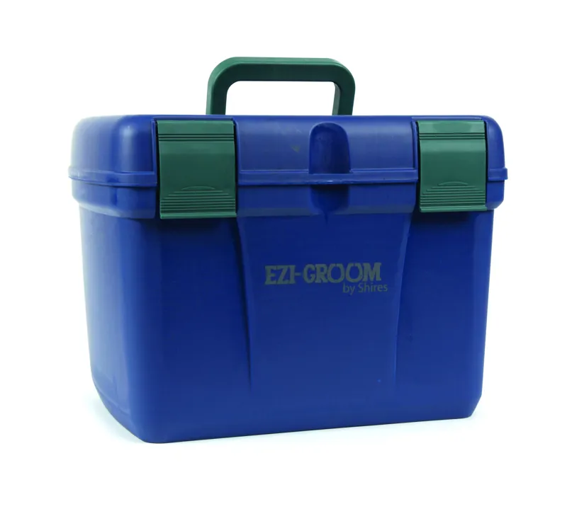 Shires Ezi-Groom Deluxe Grooming Box - NAVY/GREEN