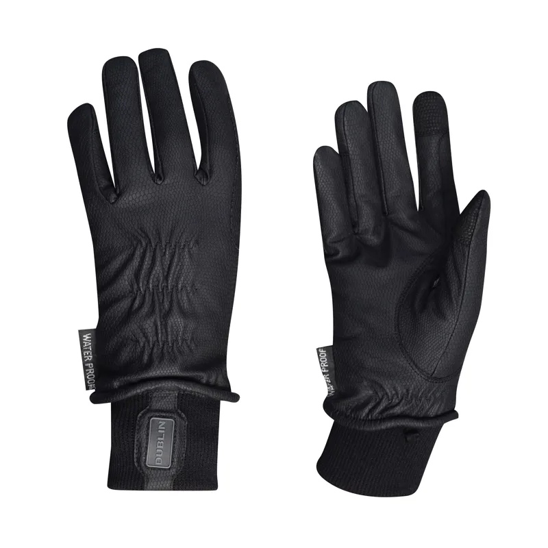 Dublin Synthetic Leather Thinsulate Waterproof Gloves - BLACK