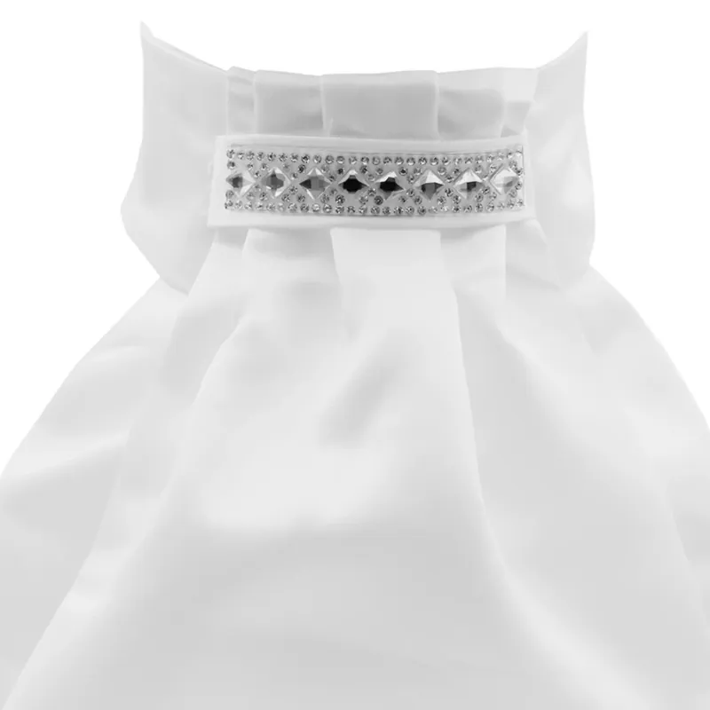 Equetech Deluxe Ready-Tied Stocks - Crystal Prism - WHITE -  one size