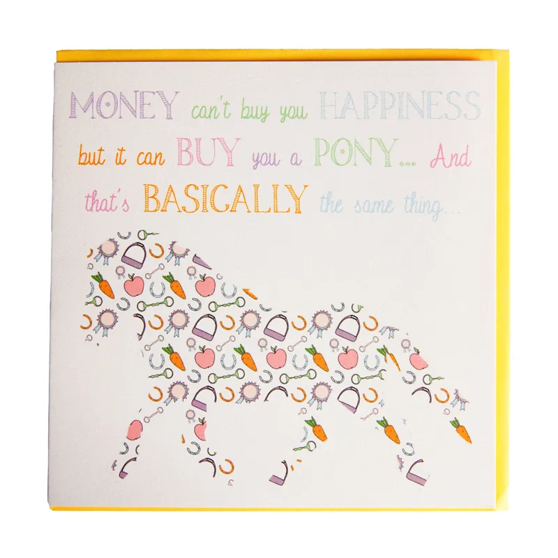 Gubblecote Beautiful Greetings Card - Cant Buy You Happiness