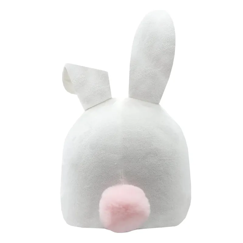 Hopper Bunny Posable Ears Hat Silk White one size-1