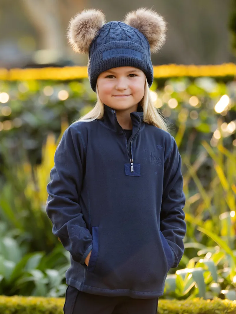 LeMieux Mini Double Pom Childs Bobble Hat - Atlantic-1