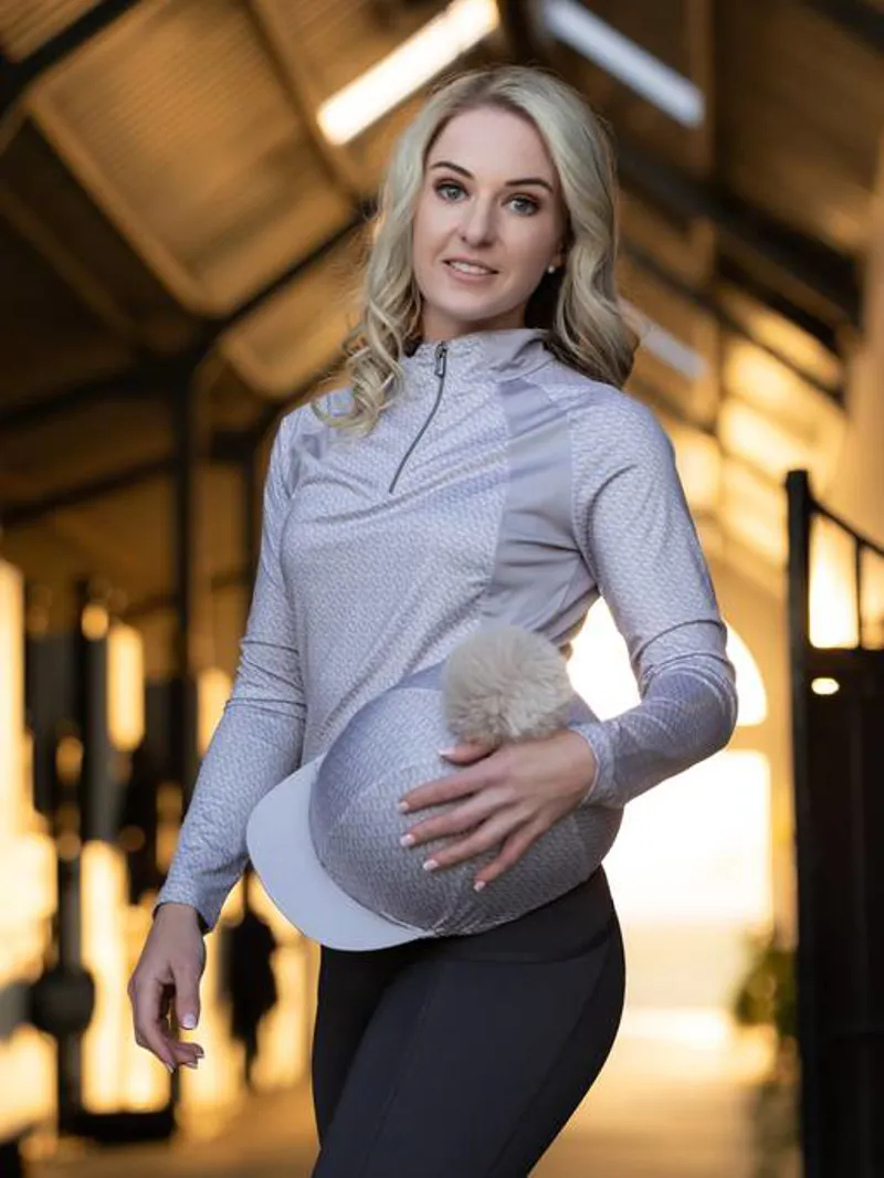 LeMieux Faith Hat Silk - STONE - One Size-2