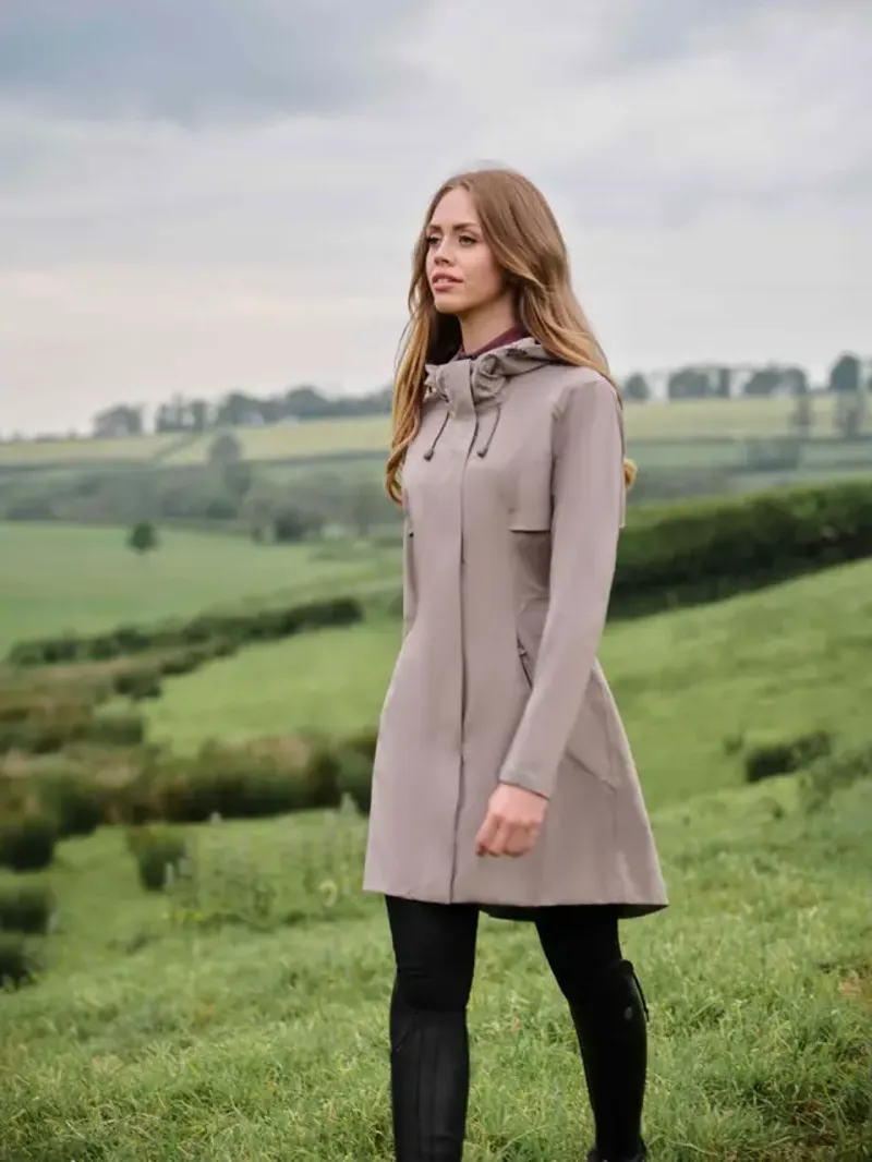 LeMieux Grace Long Rain Jacket - PECAN -3