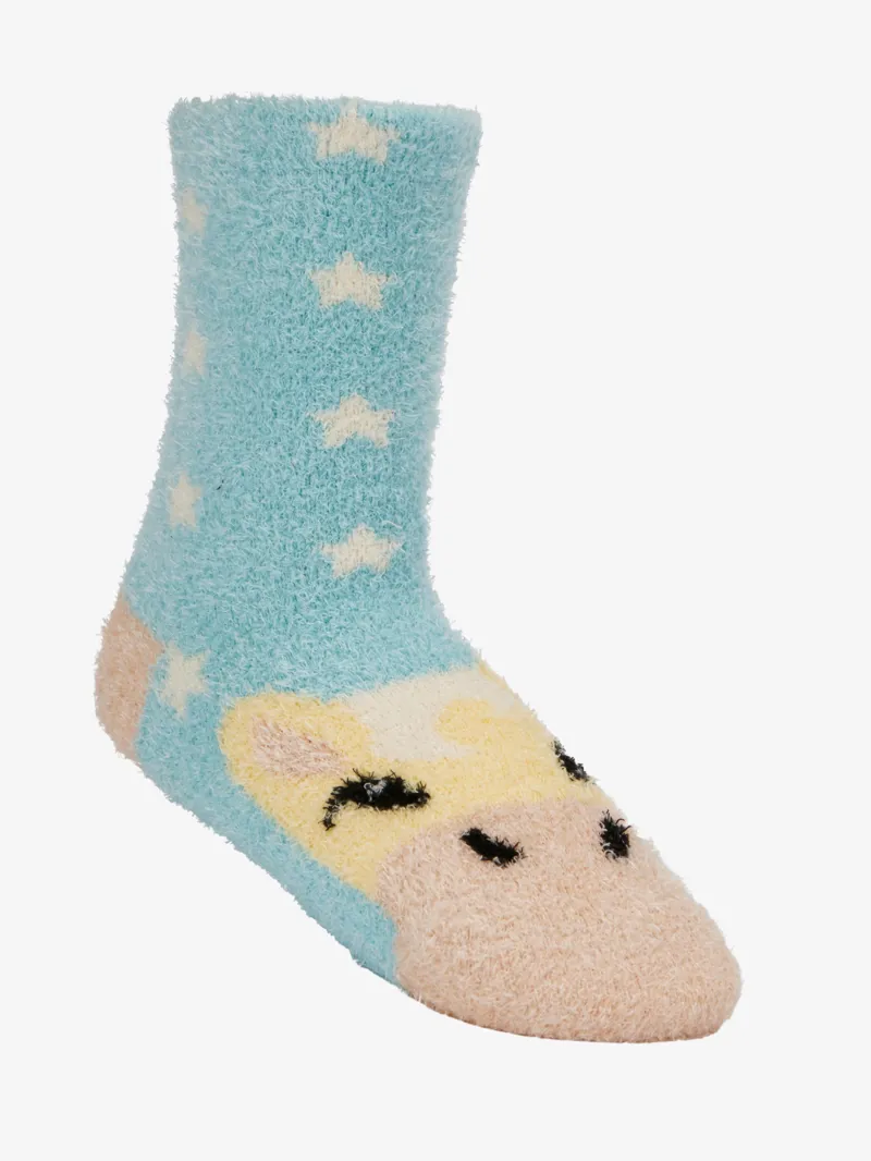 LeMieux Mini Fluffy Character Socks - LEMON -1