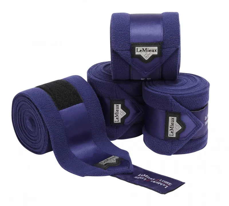 LeMieux Loire Satin Polo Bandages  Ink Blue - FULL / LARGE