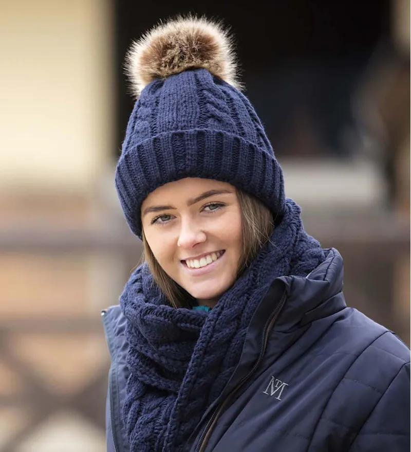 Mark Todd Knitted Scarf - NAVY - One Size