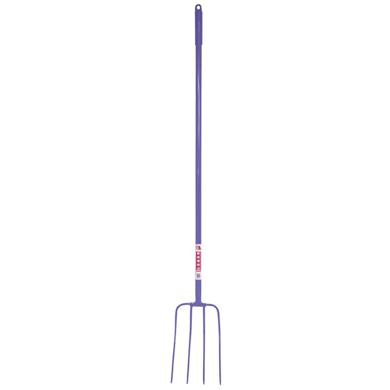 Red Gorilla Tubular Manure Fork 4 Prong 48 Inch Long Shaft - PURPLE