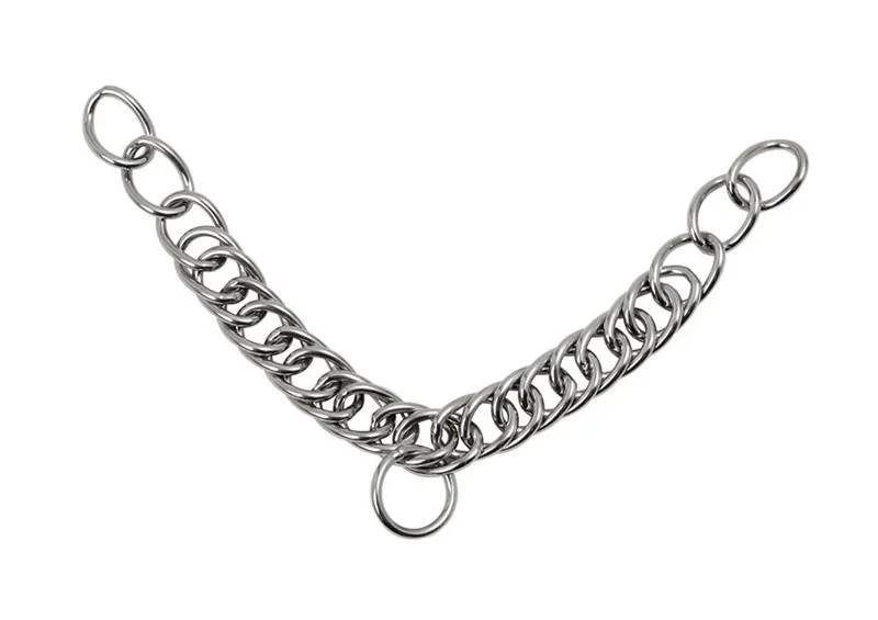 Shires Double Link Curb Chain - STAINLESS STEEL