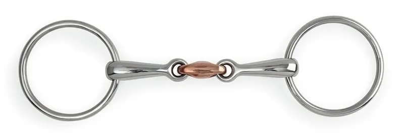 Shires Loose Ring Copper Lozenge Snaffle - STAINLESS STEEL