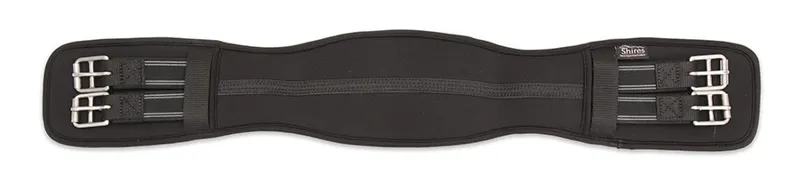 Shires Neoprene Dressage Girth - Elastic - BLACK