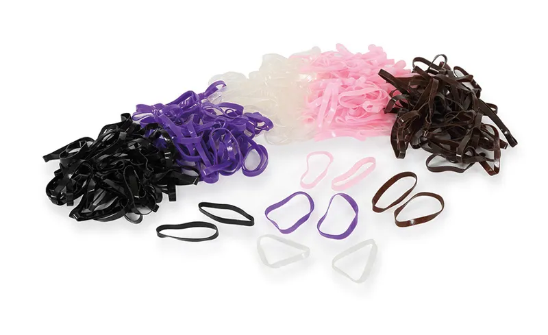 Shires EZI-GROOM Silicone Plaiting Bands - CLEAR