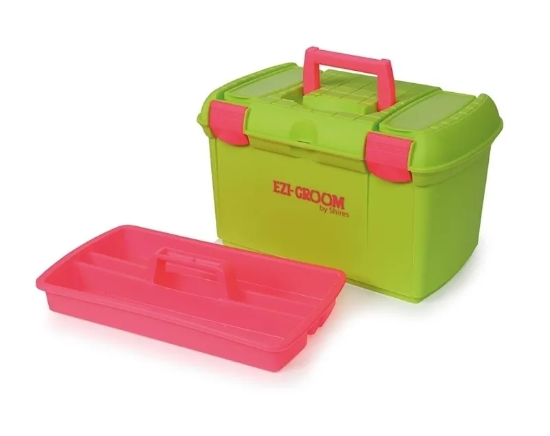 Shires EZI-GROOM Two Tone Tack Box - LIME GREEN
