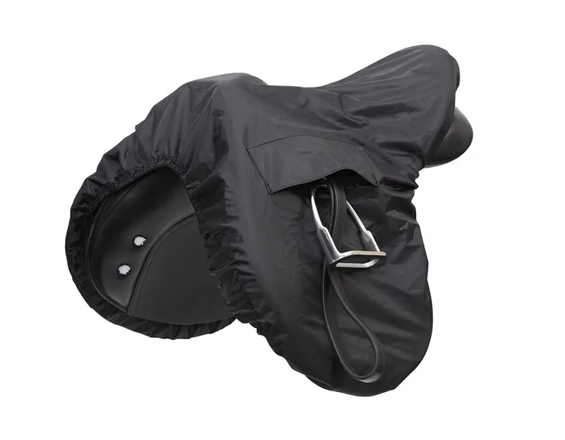 Shires Waterproof Ride-On Saddle Cover One Size - BLACK