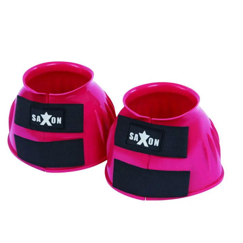 Saxon Double Tape PVC Ribbed Bell Boots - PINK
