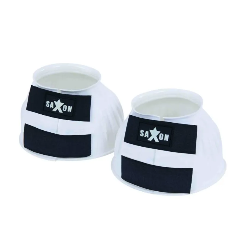 Saxon Double Taped PVC Ribbed Bell Boots - WHITE