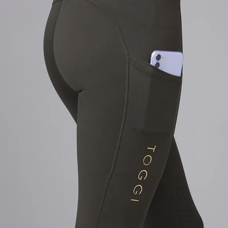 Toggi Sculptor Deco Riding Tights - DARK GREEN -2